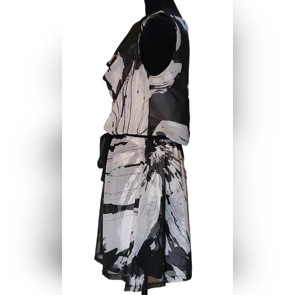 Express size SP  black/white dress - Picture 4 of 10